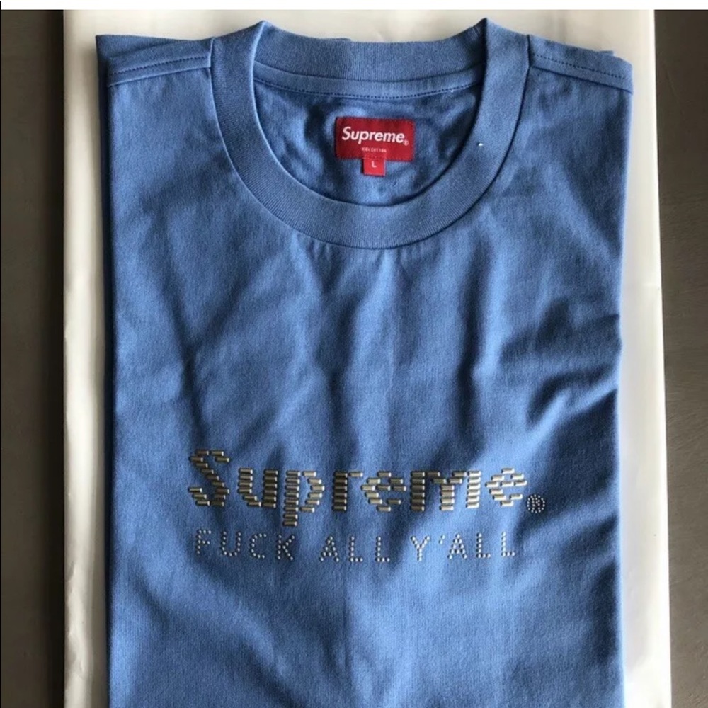 RARE SUPREME GOLD BARS TEE SS19